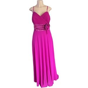 Fuchsia bridal dress